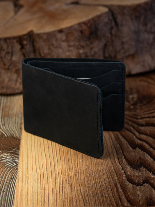 Signature Fold Black Wallet