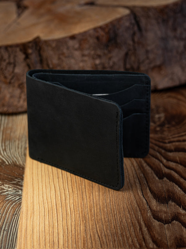 Signature Fold Black Wallet