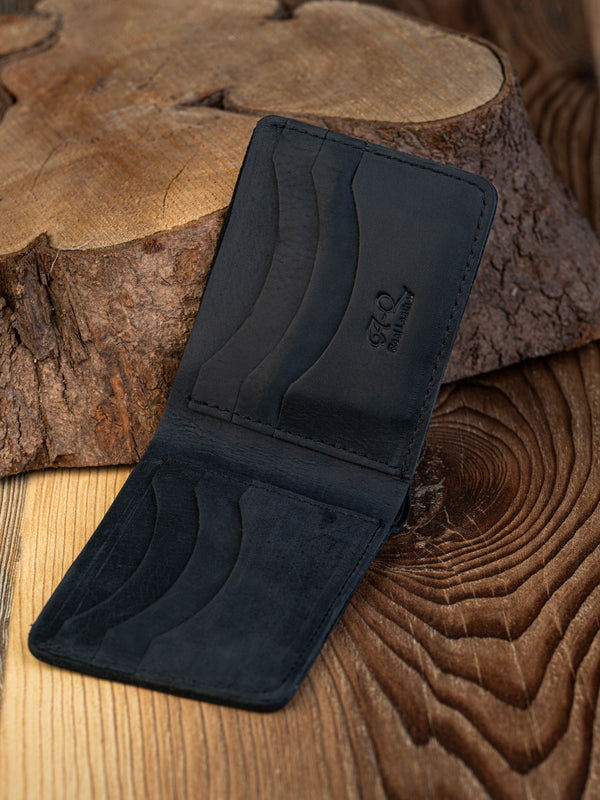 Signature Fold Black Wallet